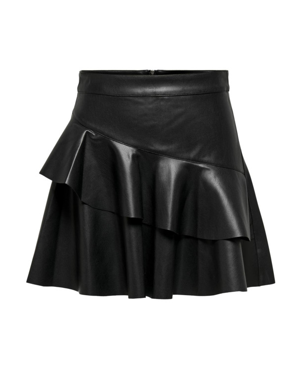 ONLEMMA FAUX LEATHE FRILL SKIRT OTW
