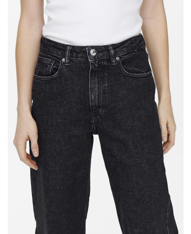Wide Leg Fit Jeans met wijde pasvorm en hoge taille en achterzakken