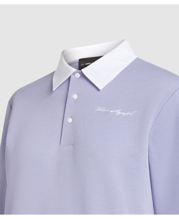POPLIN COLLAR SWEATSHIRT