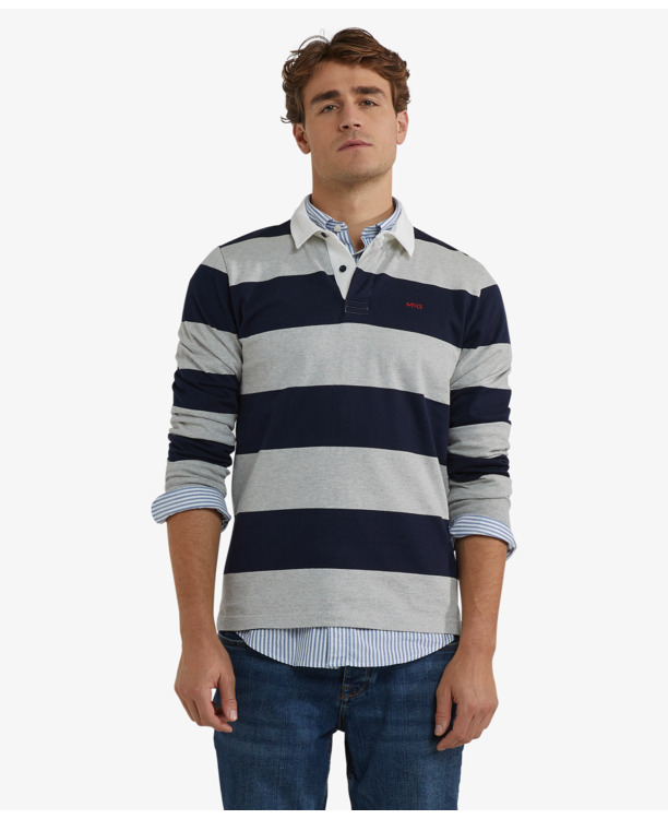 Striped Rugby 100% Cotton Heren