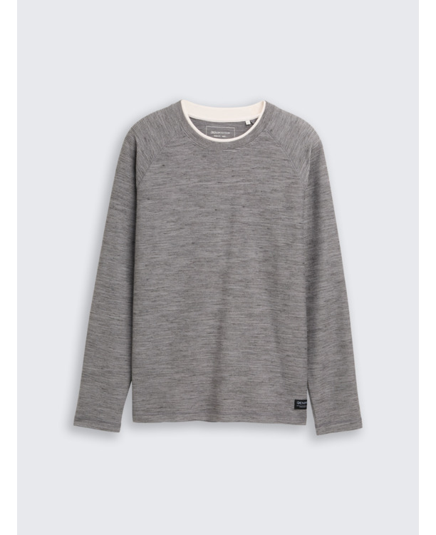 Shirt met lange mouwen en textuur