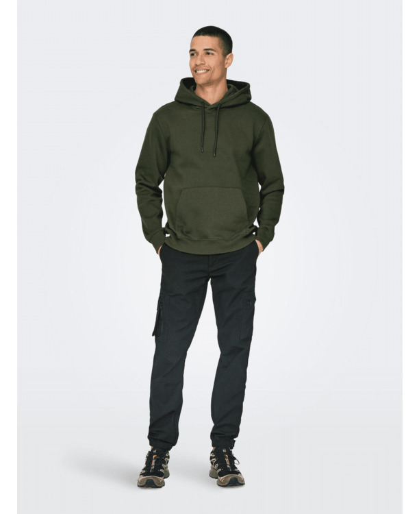 Regular Fit Hoodie Lange Mouwen (L/M) Heren