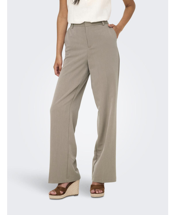 Straight Tapered Fit Broek met wijde pijpen, Straight Tapered Fit en hoge taille