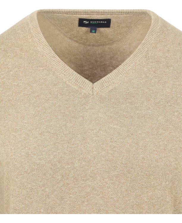 Suitable Respect Vinir Pullover Melange Sand
