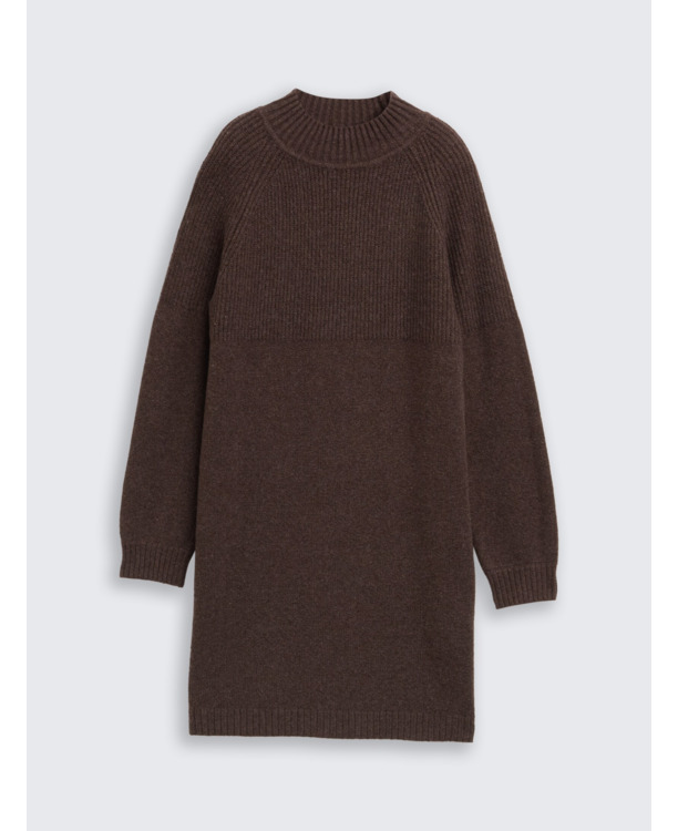 Uitgebreide jurk met opstaande Kraag