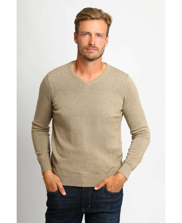 Suitable Respect Vinir Pullover Melange Sand