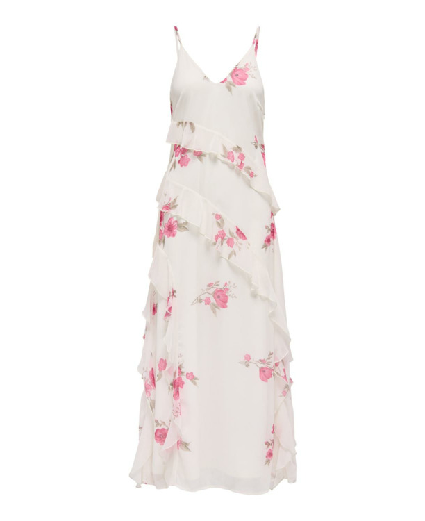 Standard Fit V-Neck Sleeveless (S/L) Zomerjurk: Mouwloze V-hals met ruches