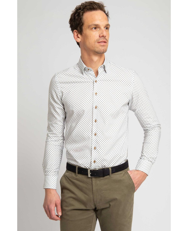 Suitable Overhemd Print Wit