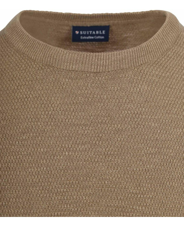 Suitable Trui Structuur Taupe