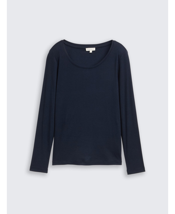 Basic shirt met lange lippen