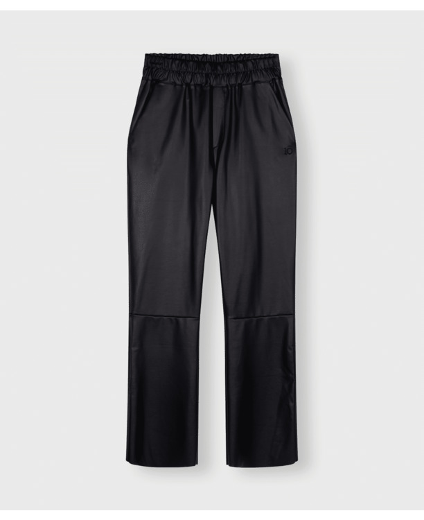 10DAYS Dames leren look wijde broek flared pants polyester elastaan