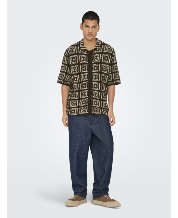 Relaxed Fit Shirt Kraag Korte Mouwen (K/M) Heren