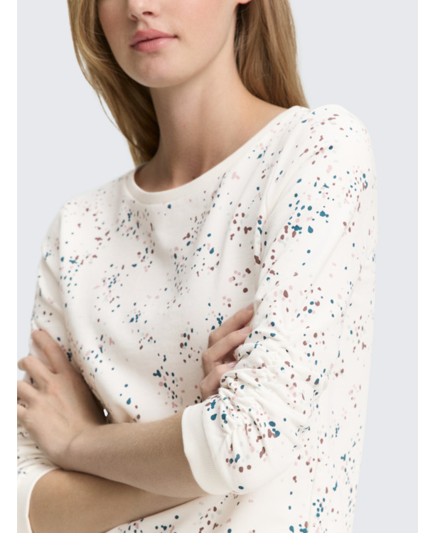 Basic sweatshirt met all-over print