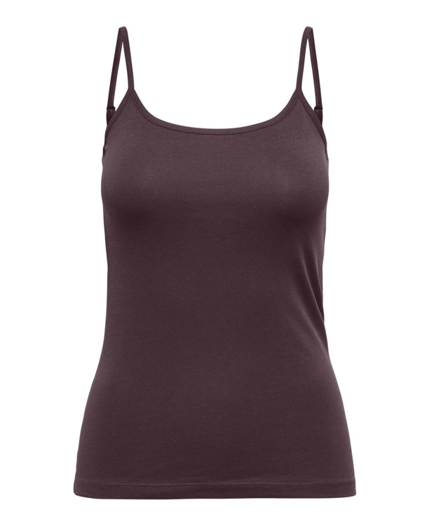 Regular Fit U-Neck Sleeveless (S/L) Regular fit tanktop met knoopsluiting