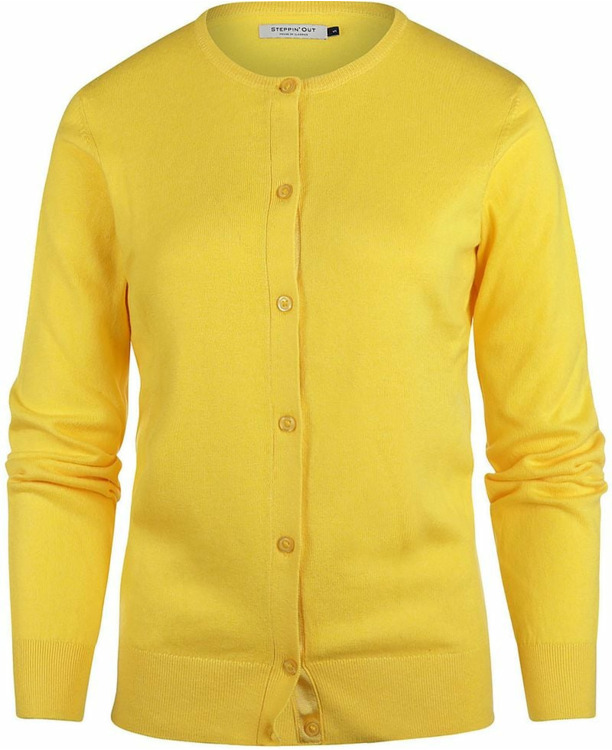 Steppin' Out Vest Cashmere Dames Geel