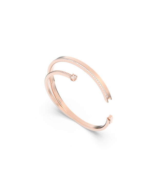 Fresh Bangle Rose Gold shiny Crystal White