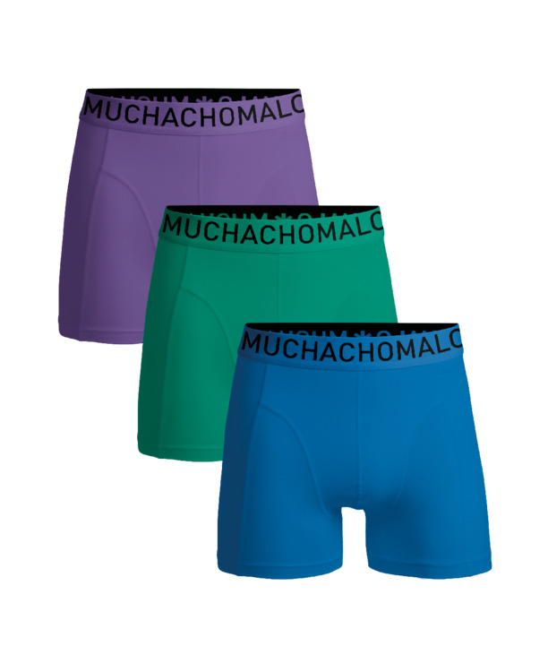 Heren 3-pack Boxershorts Microvezel Effen Blue/Green/Purple