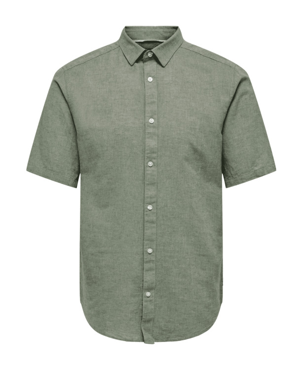 Slim Fit Overhemdkraag Korte Mouwen (K/M) Heren