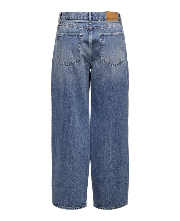Balloon Fit Riemlussen Hoge Taille Straight Fit Jeans