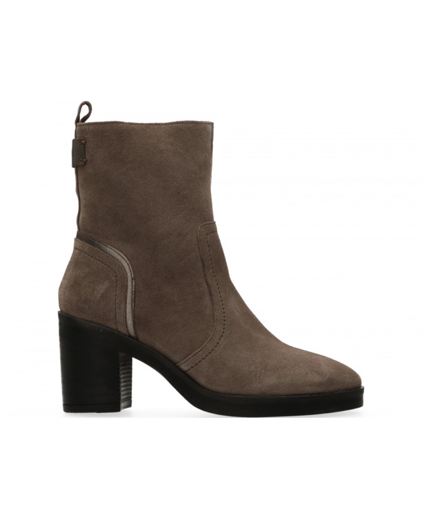 IJdelheid Enkellaarsjes op hak Taupe