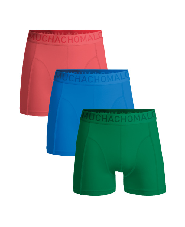 Heren 3-Pack Boxershorts Microvezel Effen Pink/Blue/Green