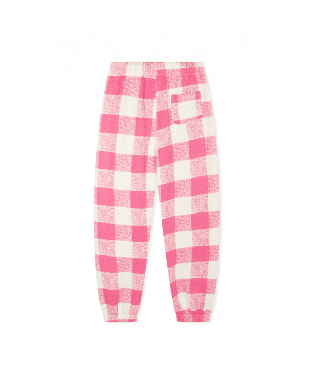 10DAYS Dames jogger broek foam check katoen mix