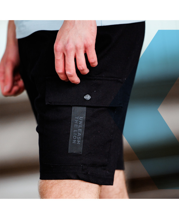 Unleash The Lion - Cargo Shorts - Zwart
