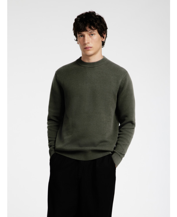 SLHDANE LS KNIT STRUCTURE CREW NECK