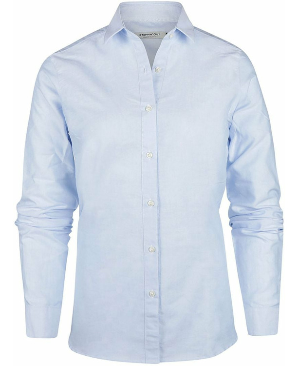 Steppin' Out Blouse Lauren Oxford Dames Lichtblauw
