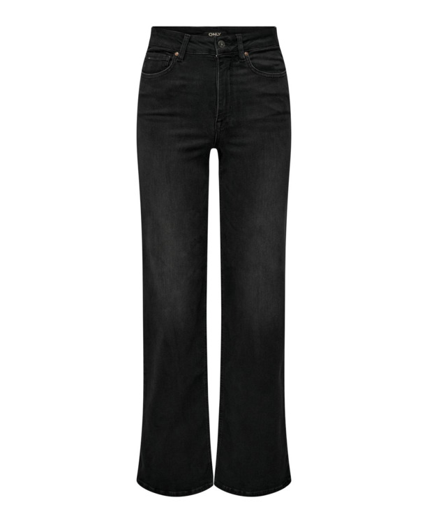 Wide Leg Fit Jeans met hoge taille en brede pasvorm en achterzakken