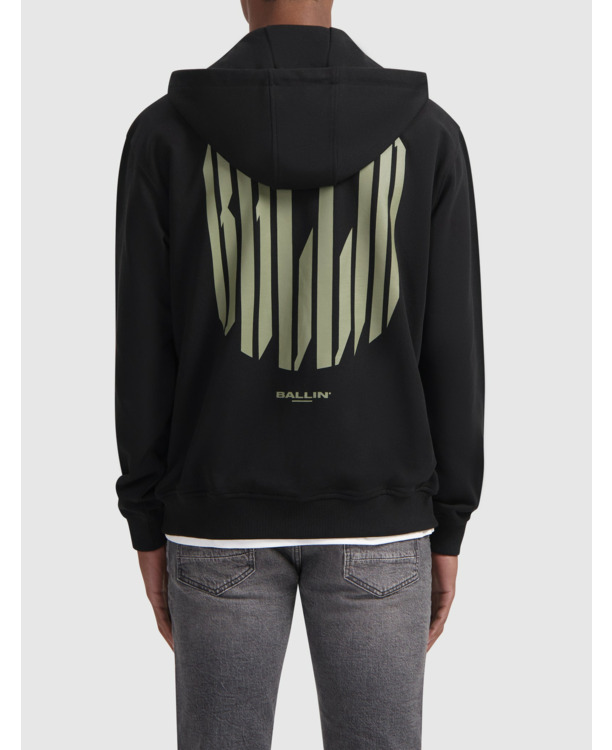 Grunge Logo Full-zip Hoodie 100% Katoen Mannen