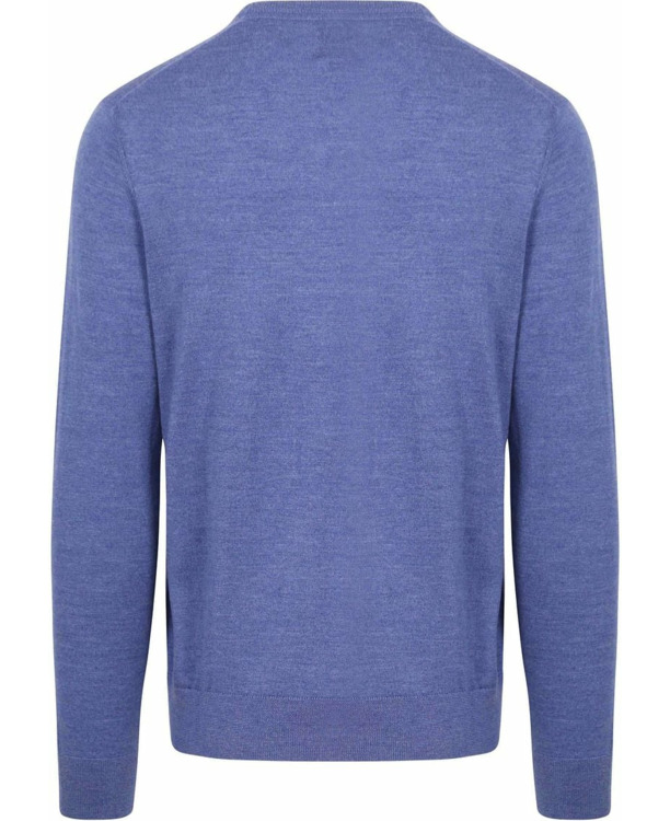 King Essentials The John Pullover Merino Mid Blauw