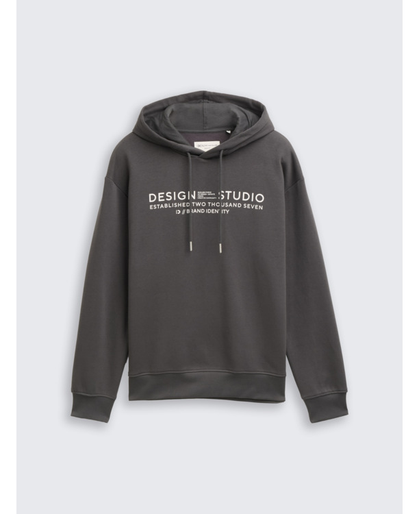 Basic hoodie sweatshirt met print