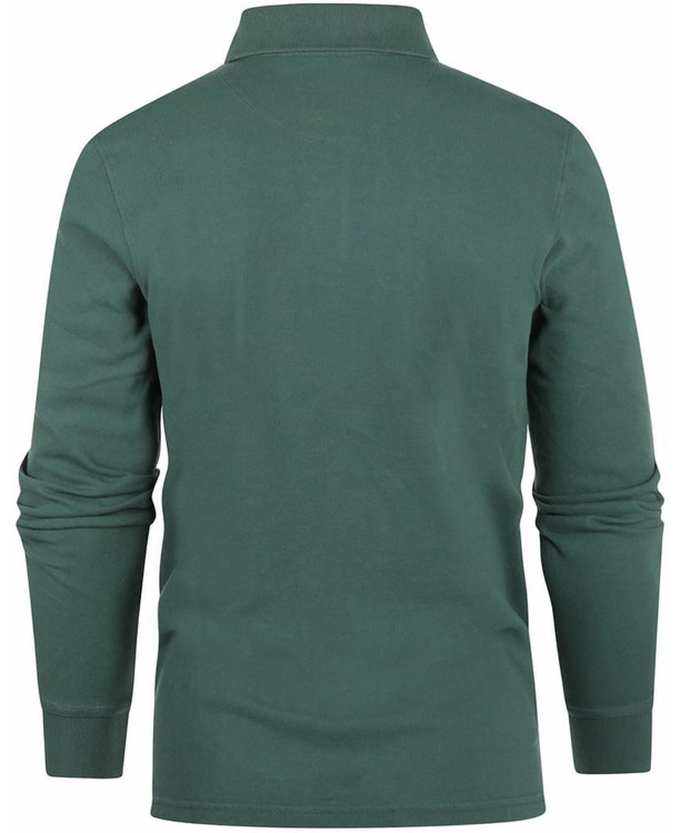 Steppin' Out Longsleeve Polo Piqué Klassiek Donkergroen
