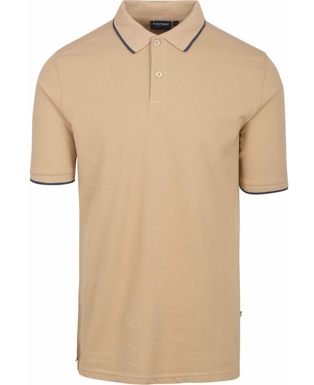 Suitable Respect Polo Tip Ferry Beige