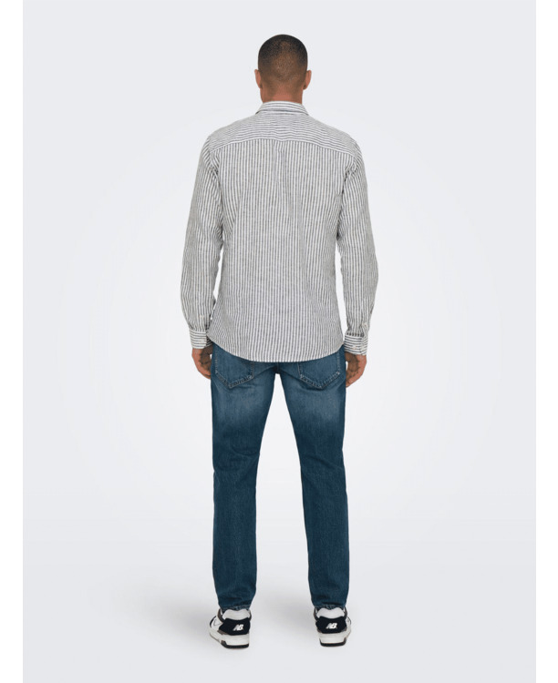 Slim Fit Overhemdkraag Lange Mouwen (L/M) Heren