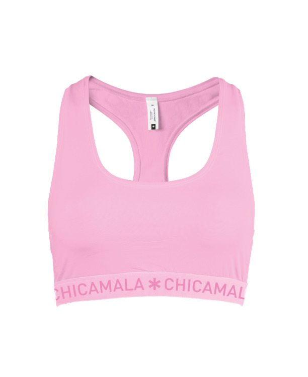 Dames 1-pack racer back effen Pink
