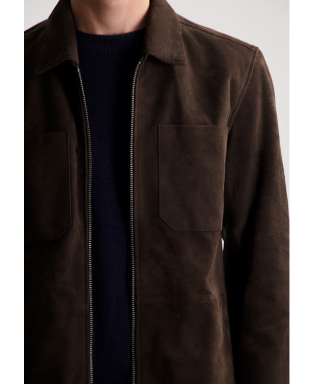 Dstrezzed Heren Suede Hybride Shirt Beige Aiden