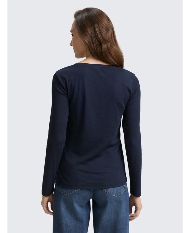 Basic shirt met lange lippen