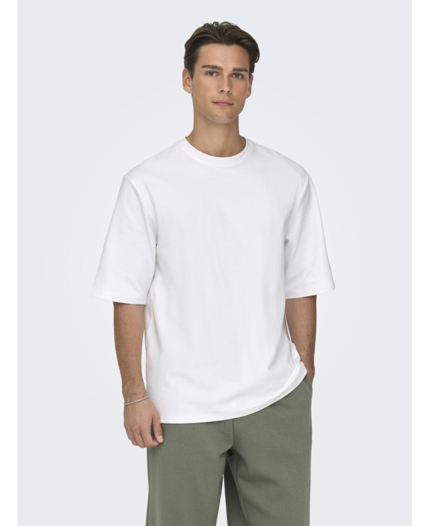 Relaxed Fit O-hals T-shirt met korte mouwen in relaxte pasvorm voor heren Heren