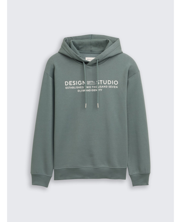 Basic hoodie sweatshirt met print
