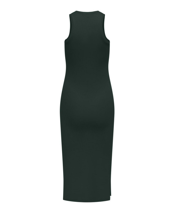Regular Fit O-Neck Sleeveless (S/L) Gebreide midi-jurk met zijsplitten