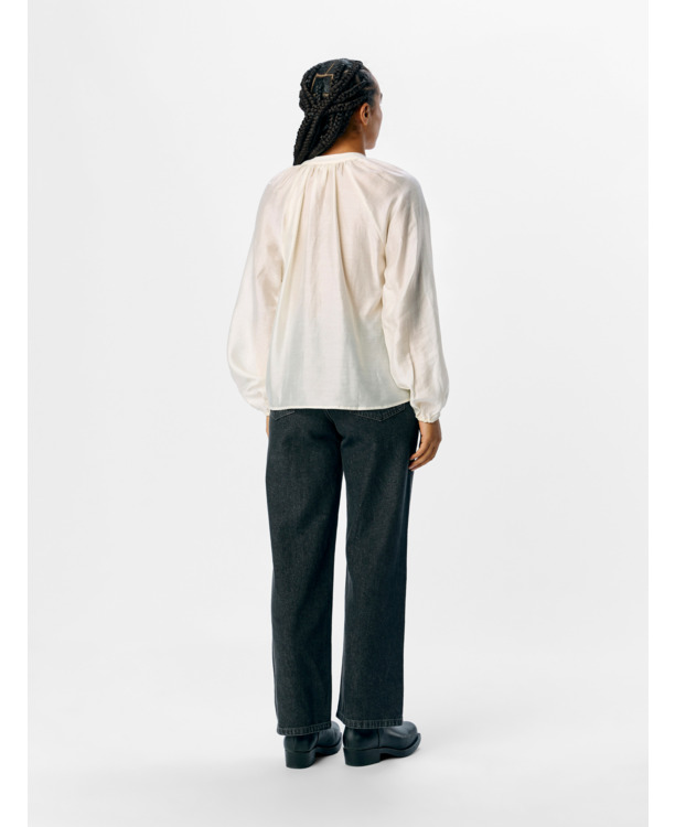 OBJHEIDI L/S LO V-NECK TOP NOOS