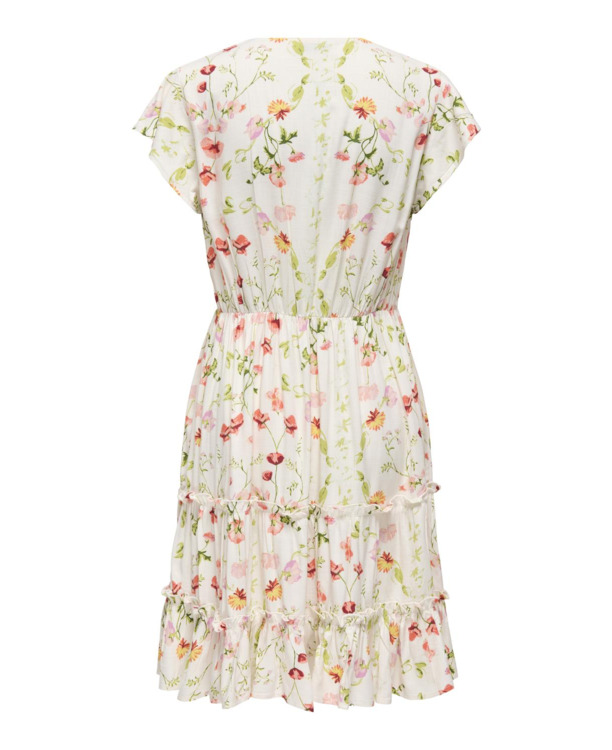 Regular Fit V-Neck CAP Sleeves (C/S) V-hals jurk met kapmouwen, geschikt voor dagelijks gebruik