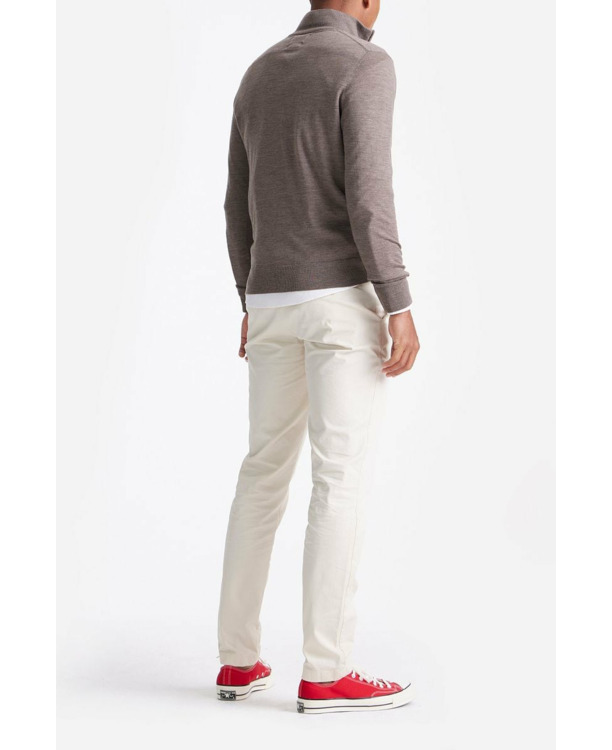 King Essentials The Michael Half Zip Pull Merino Bruin