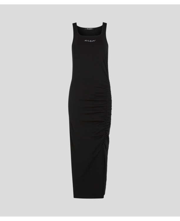 GATHERED JERSEY DRESS