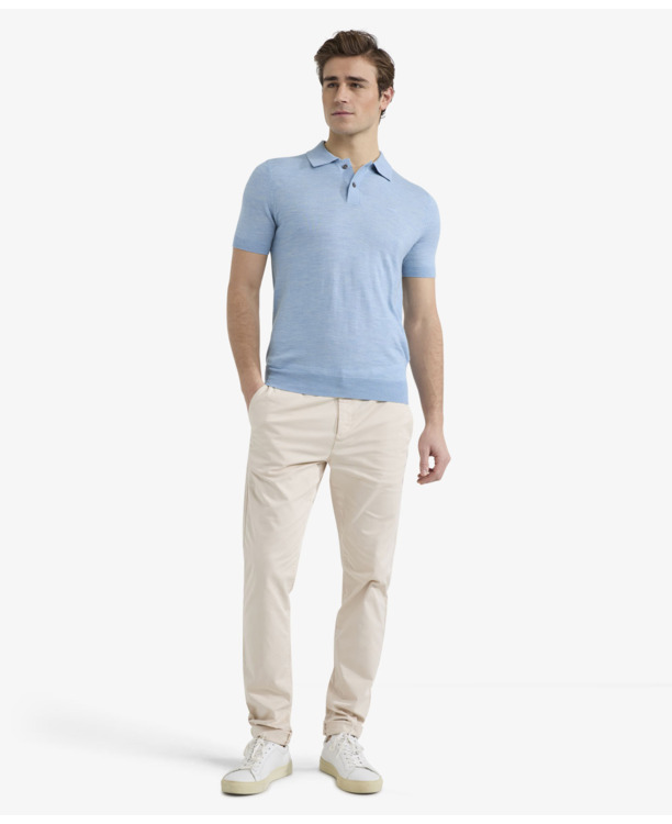 Fine Merino Polo 100% Merino Wool Heren