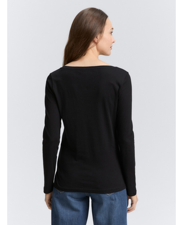 Shirt met lange letters en logo-opdruk