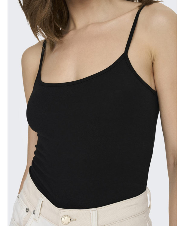 Regular Fit U-Neck Sleeveless (S/L) Regular fit tanktop met knoopsluiting