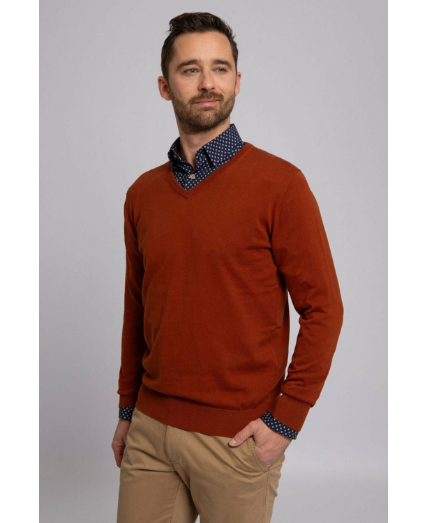 Suitable Pullover Vini V-Hals Oranje